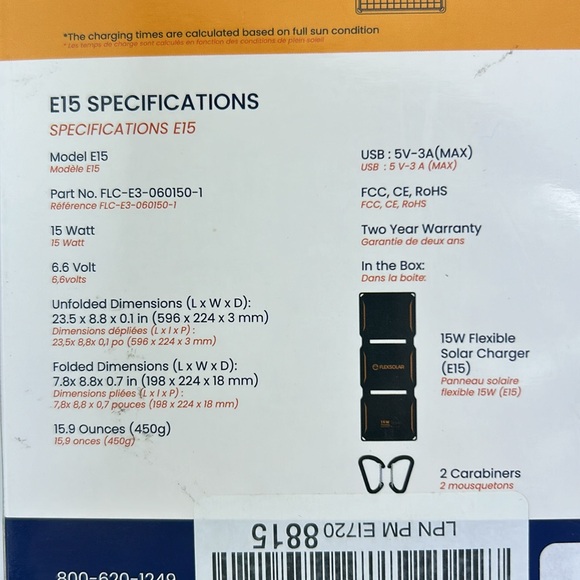 15 watt flexible solar charger. - Picture 2 of 6